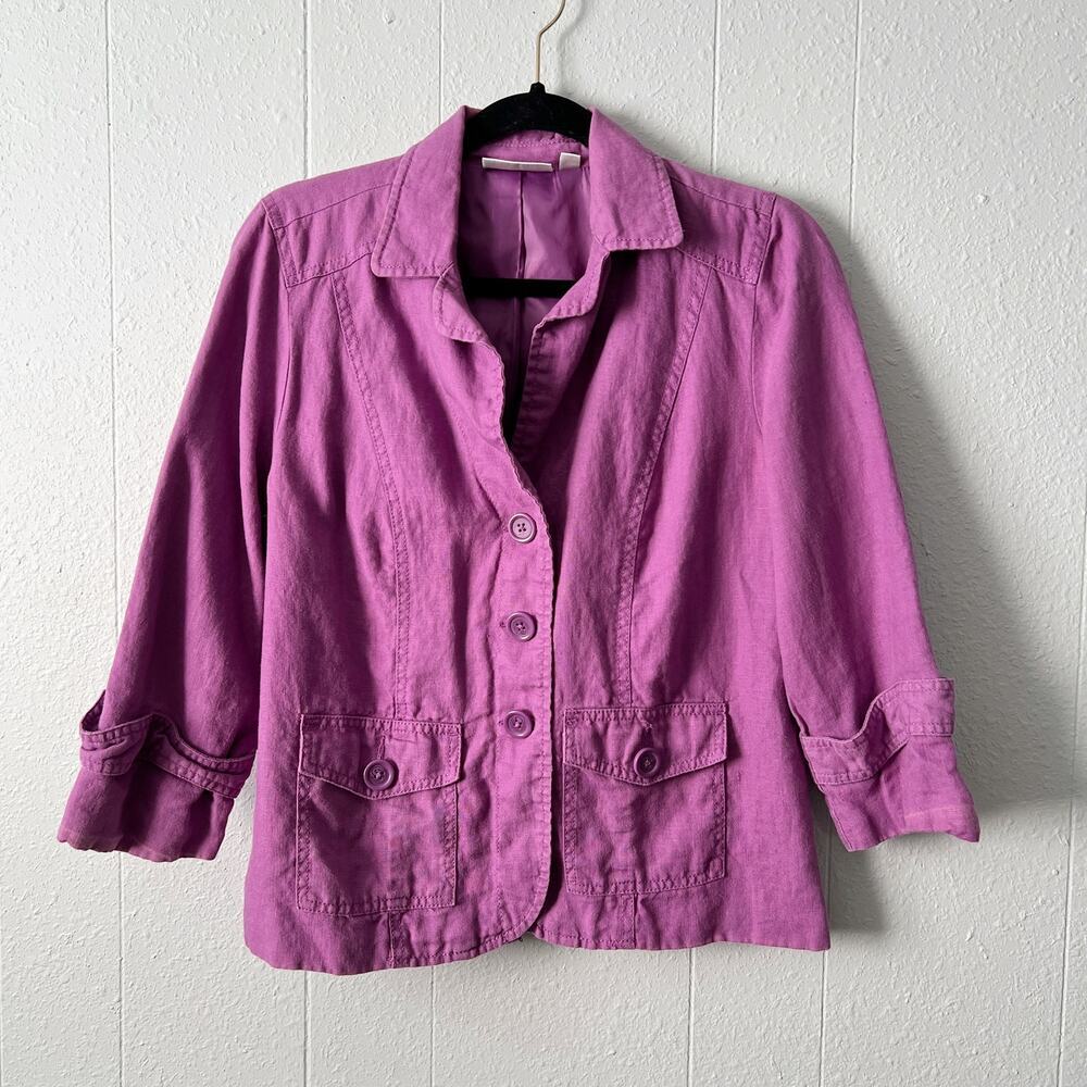 Vintage Studio Works Womens Blazer Medium Petite Business Casual Academia Beachy